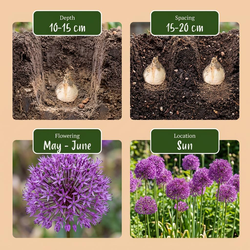 La Green Touch - Ail d'ornement Purple Sensation - 15 bulbes - calibre 10/12 - Image 4