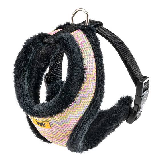 Ferplast - Harnais pour Chiens Chats NIKITA FUR S, Respirant, Fourrure Ecologique Douce, Sangle Ajustable, Multicouleur - Imagen 1