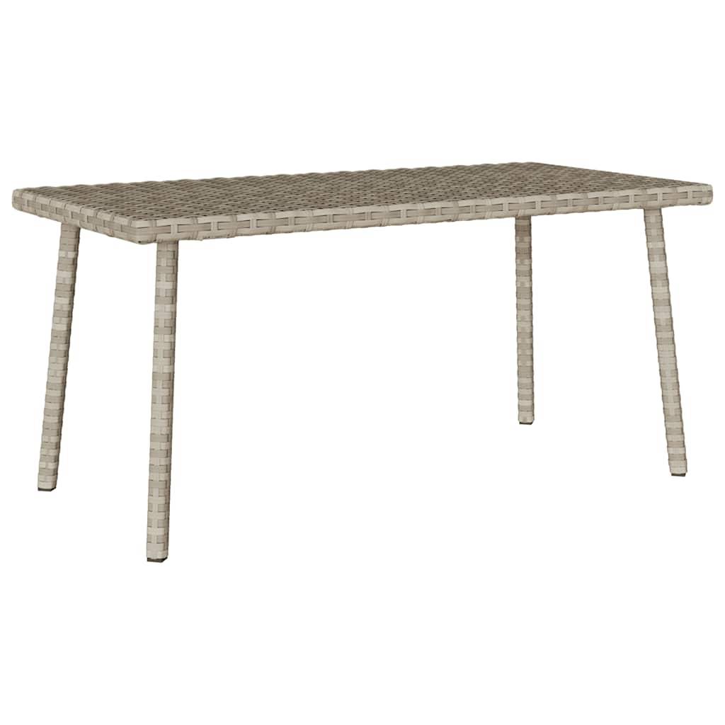 Table basse de jardin rectangulaire gris clair résine tressée 80 x 40 x 37 cm - PANGIVO - Image 2