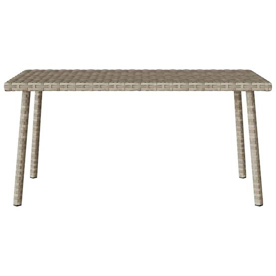 Table basse de jardin rectangulaire gris clair résine tressée 80 x 40 x 37 cm - PANGIVO - Image 4