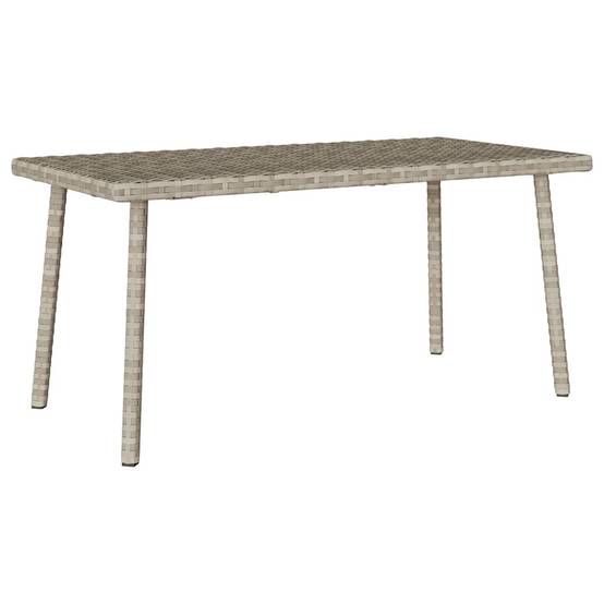 Table basse de jardin rectangulaire gris clair résine tressée 80 x 40 x 37 cm - PANGIVO - Image 6
