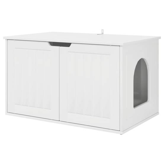 Chatiere bois blanc 85 x 55 x 50,5 cm - Prolenta premium p380.7 - Image 1
