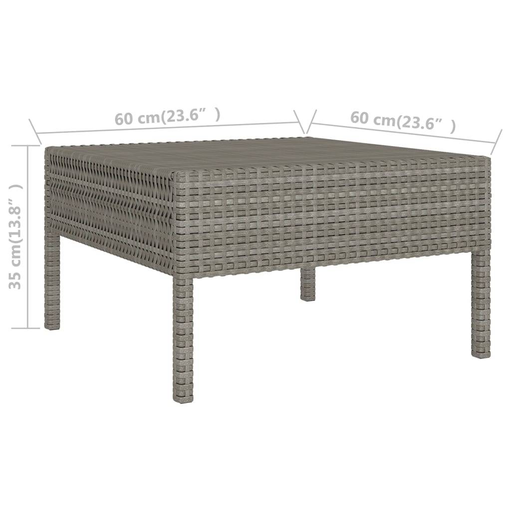 Helloshop26 - Salon de jardin meuble d'extérieur ensemble de mobilier 12 pièces avec coussins résine tressée gris - Imagen 5