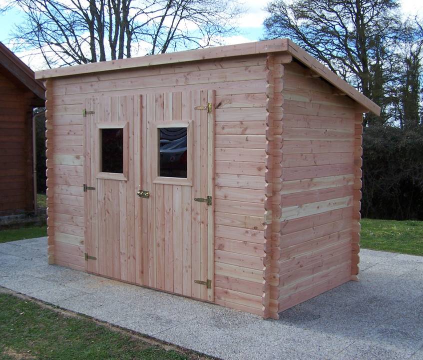 Habrita - Abri DALMAT madriers Douglas 20 mm sans plancher, toit mono-pente 5,62 m² Habrita - Imagen 2