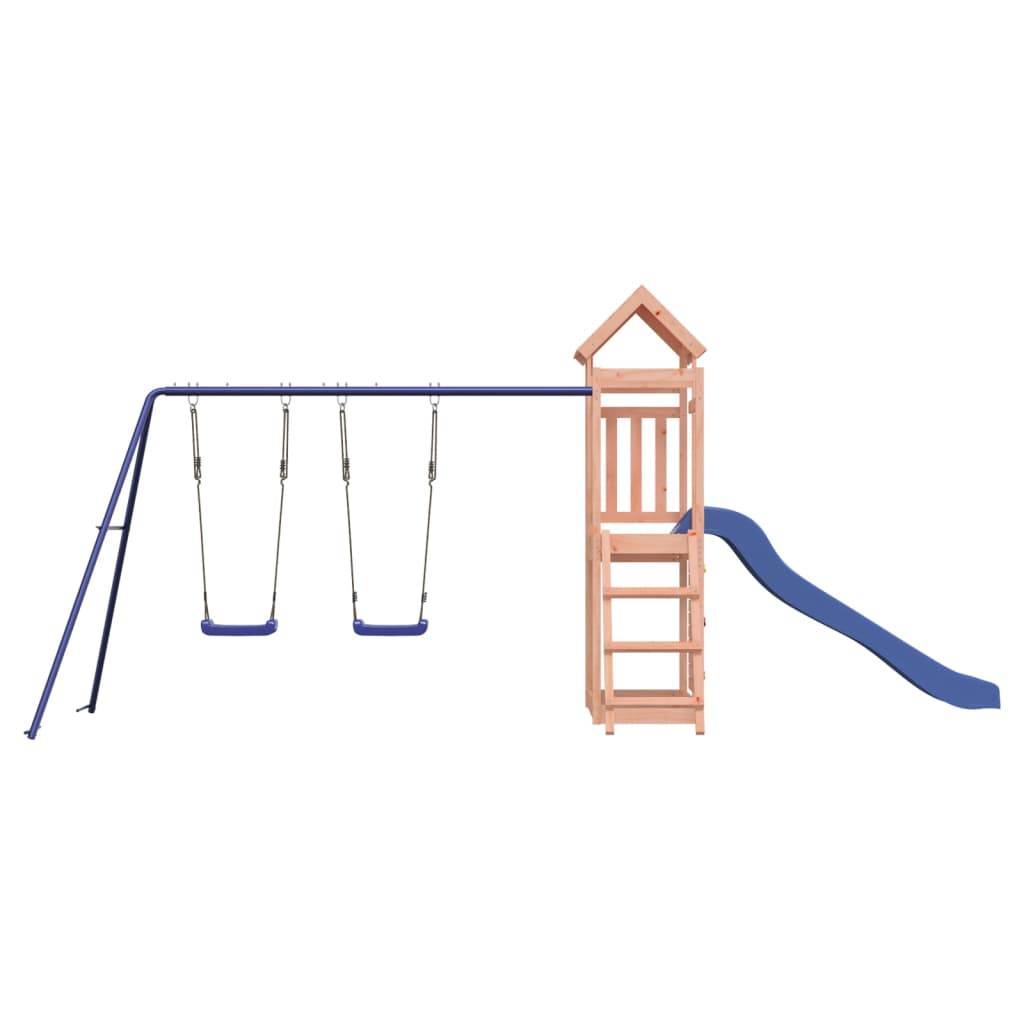 Helloshop26 - Aire de jeux d'extérieur escalade balançoires toboggan portiques robuste jeux jardin 505 x 186 x 214 cm bois massif de douglas - Imagen 4