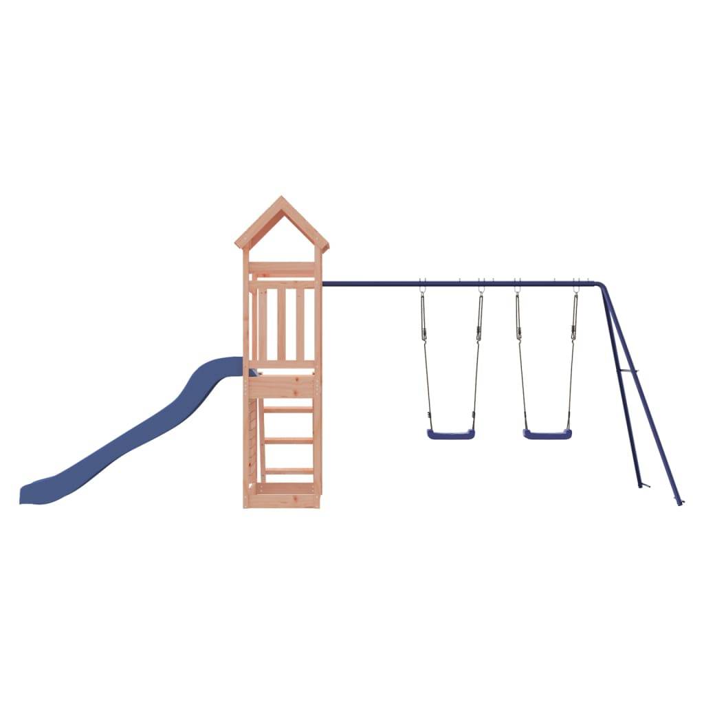 Helloshop26 - Aire de jeux d'extérieur escalade balançoires toboggan portiques robuste jeux jardin 505 x 186 x 214 cm bois massif de douglas - Imagen 5