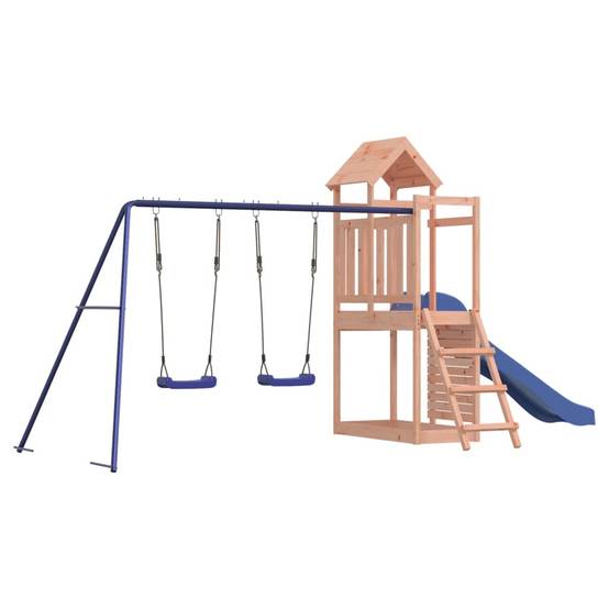 Helloshop26 - Aire de jeux d'extérieur escalade balançoires toboggan portiques robuste jeux jardin 505 x 186 x 214 cm bois massif de douglas - Imagen 2