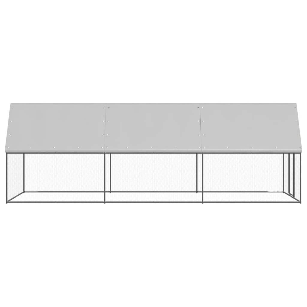 Enclos poulailler extérieur 2x6x2 m acier galvanisé avec bâche de toit – ComfortXL Outdoor Living - Image 3