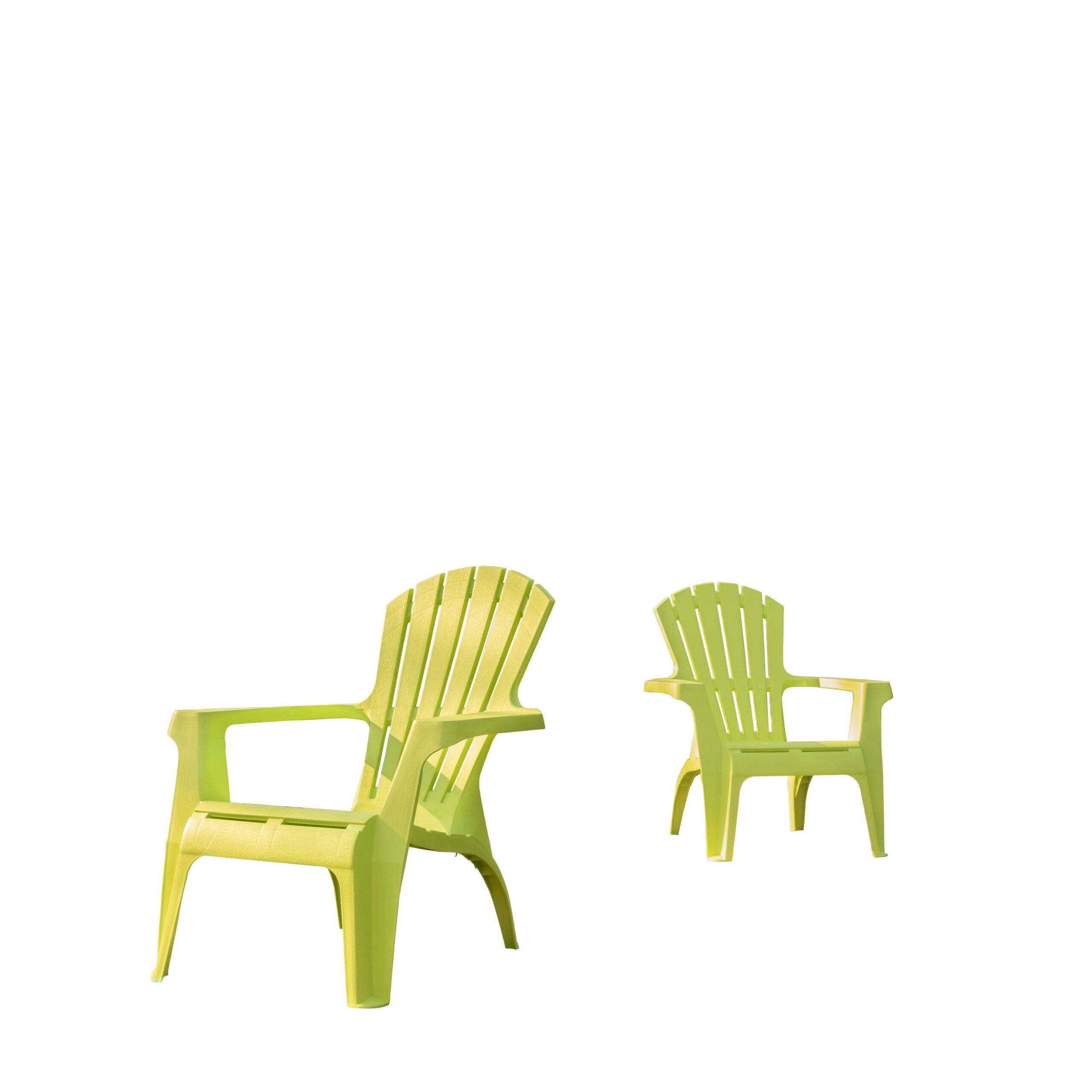 Wilsa Garden - Lot de 2 Fauteuils Adirondack de jardin en résine empilables Anis - Imagen 2