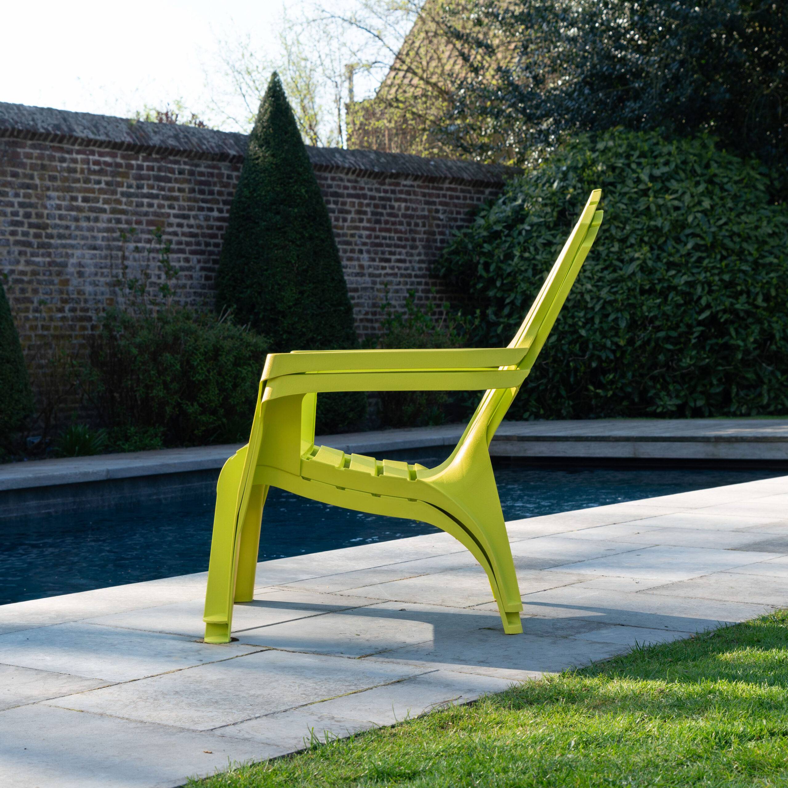 Wilsa Garden - Lot de 2 Fauteuils Adirondack de jardin en résine empilables Anis - Imagen 4