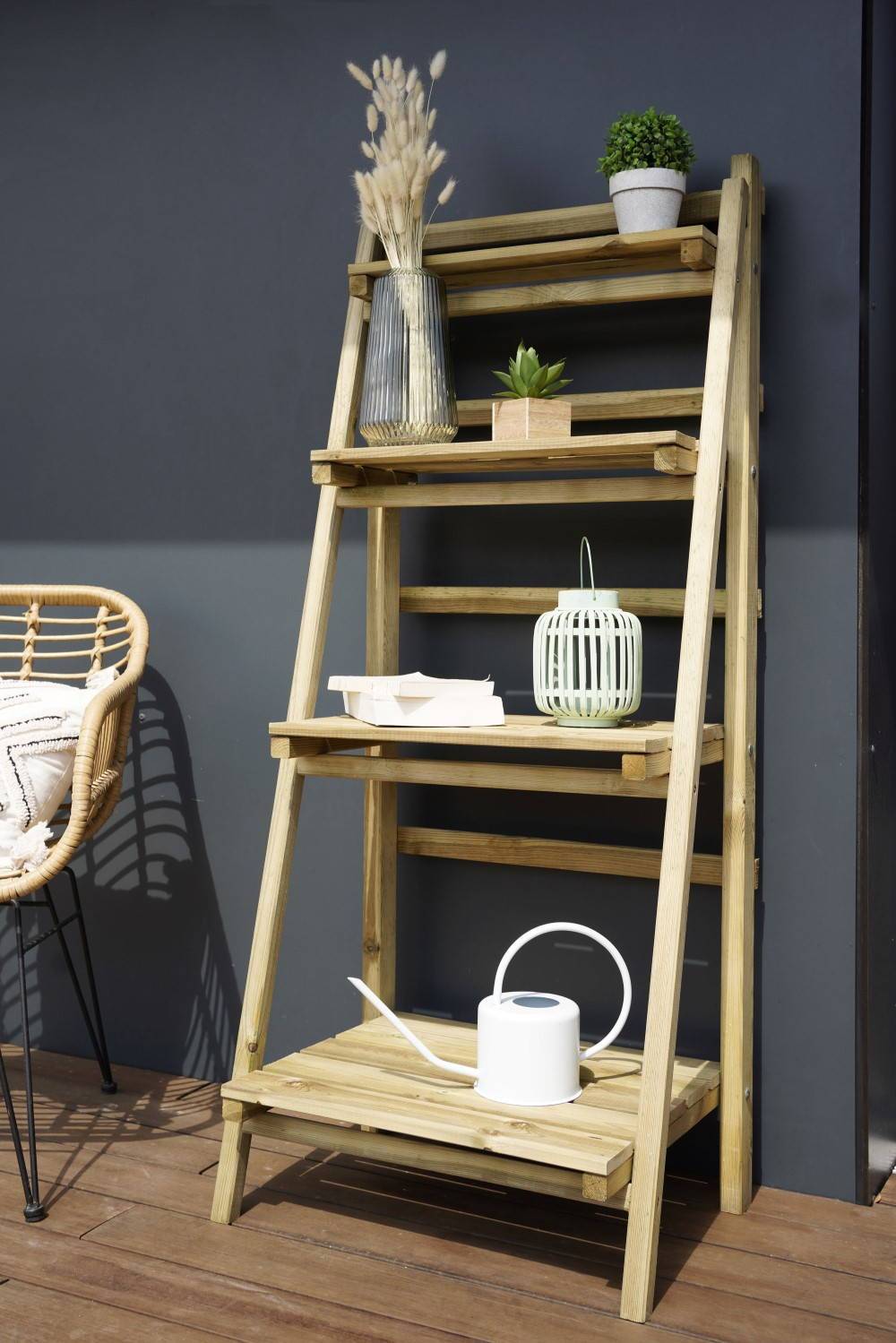 Jardipolys - Etagère pliable GIZEH 58 x 44 x H. 140 cm - pin classe 3 FSC ® Jardipolys - Imagen 3