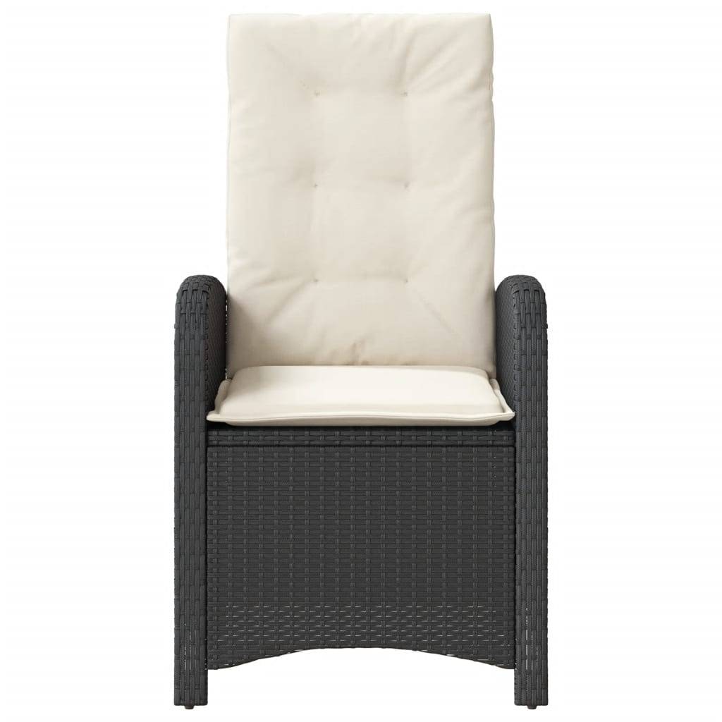 Fauteuils Relax de Jardin Inclinables Résine Tressée Dossier Réglable pour Terrasse Lot de 2 Noir – ComfortXL Outdoor Living - Image 5