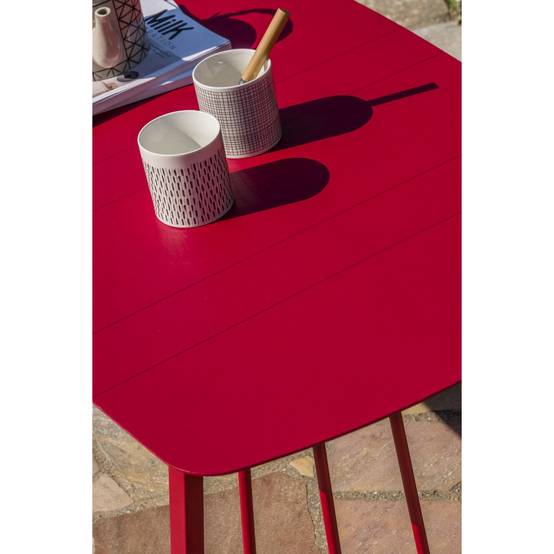 Salon de jardin 4 places en aluminium - Framboise - APOLLINE - Image 5