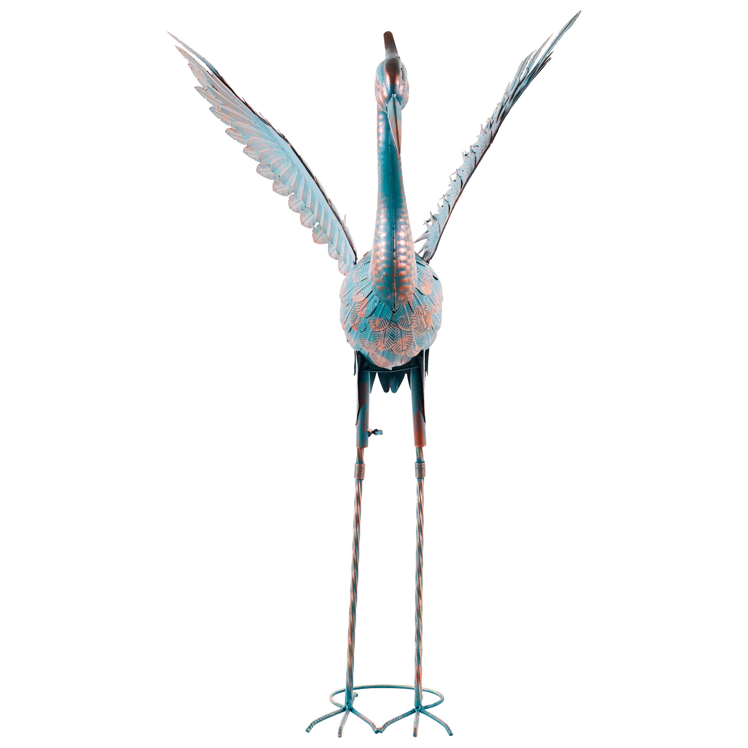 Beliani - Statue de jardin Métal Bleu DINAGAT - 55x30x93- Beliani - Image 4