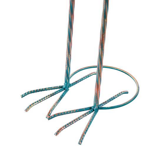 Beliani - Statue de jardin Métal Bleu DINAGAT - 55x30x93- Beliani - Image 7