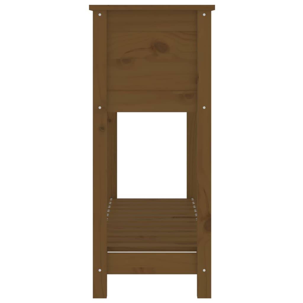 Maison Chic - Jardinière, Bac à fleurs, Pot de fleurs et étagère Marron miel 111,5x34,5x81 cm Bois de pin - Imagen 6