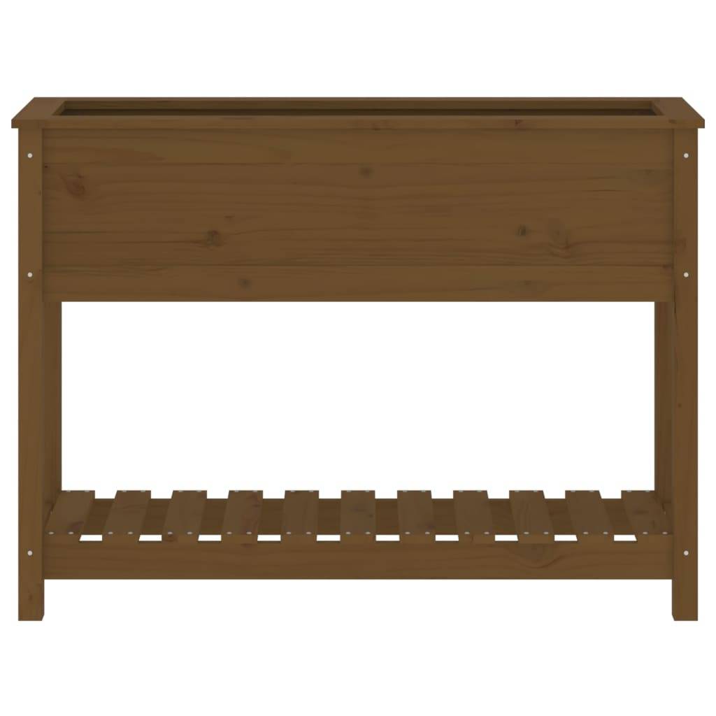 Maison Chic - Jardinière, Bac à fleurs, Pot de fleurs et étagère Marron miel 111,5x34,5x81 cm Bois de pin - Imagen 5