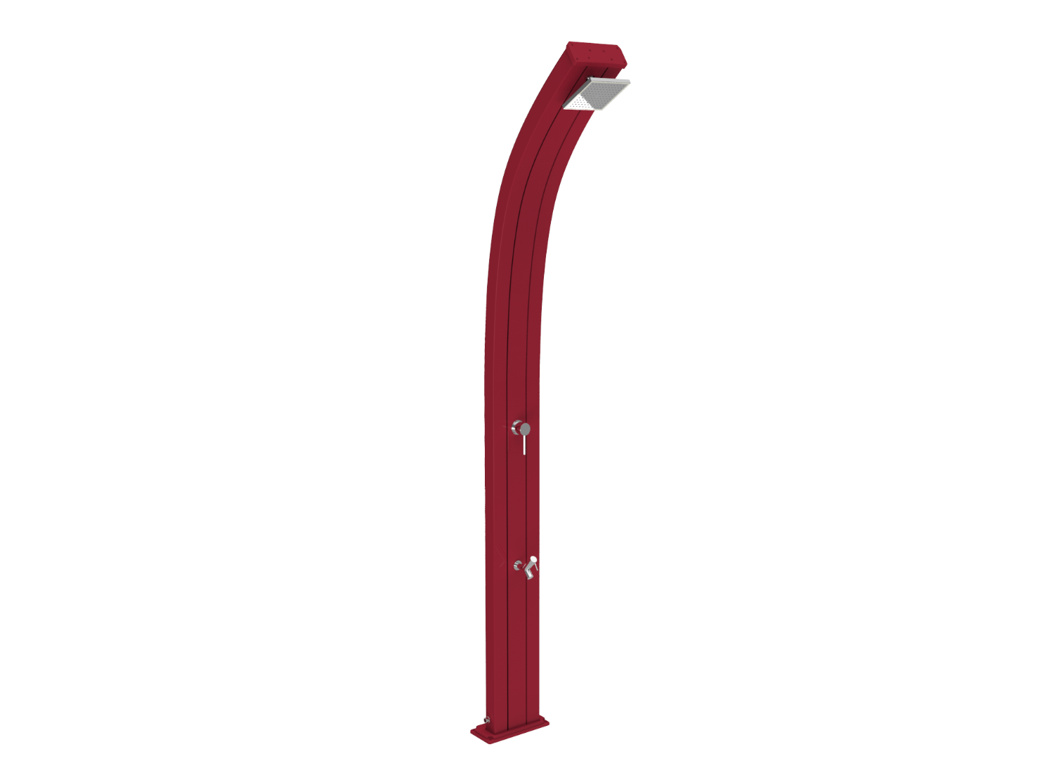 Douche solaire aluminium Spring A120 rouge by ARKEMA DESIGN - Imagen 1