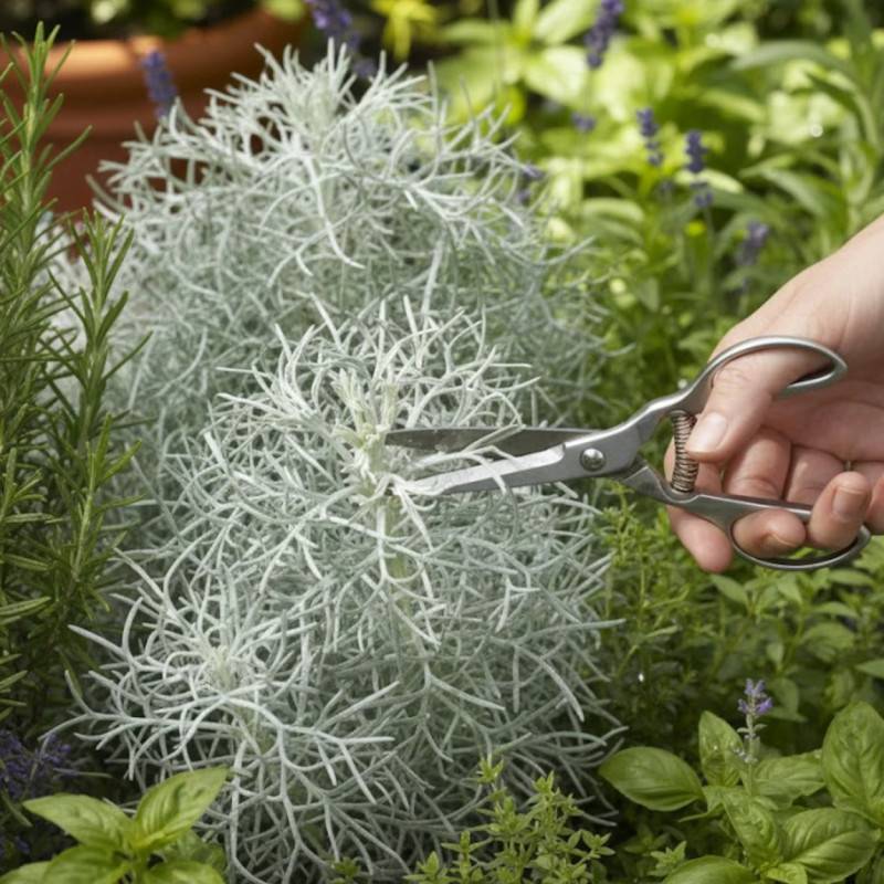 Armoise argentée Canescens à fleurs Blanche/ - feuillage Persistant - Lot de 9 godets