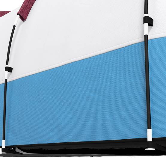 Tente de camping polyester rouge 420 x 200 x 150 cm - PANGIVO - Image 10