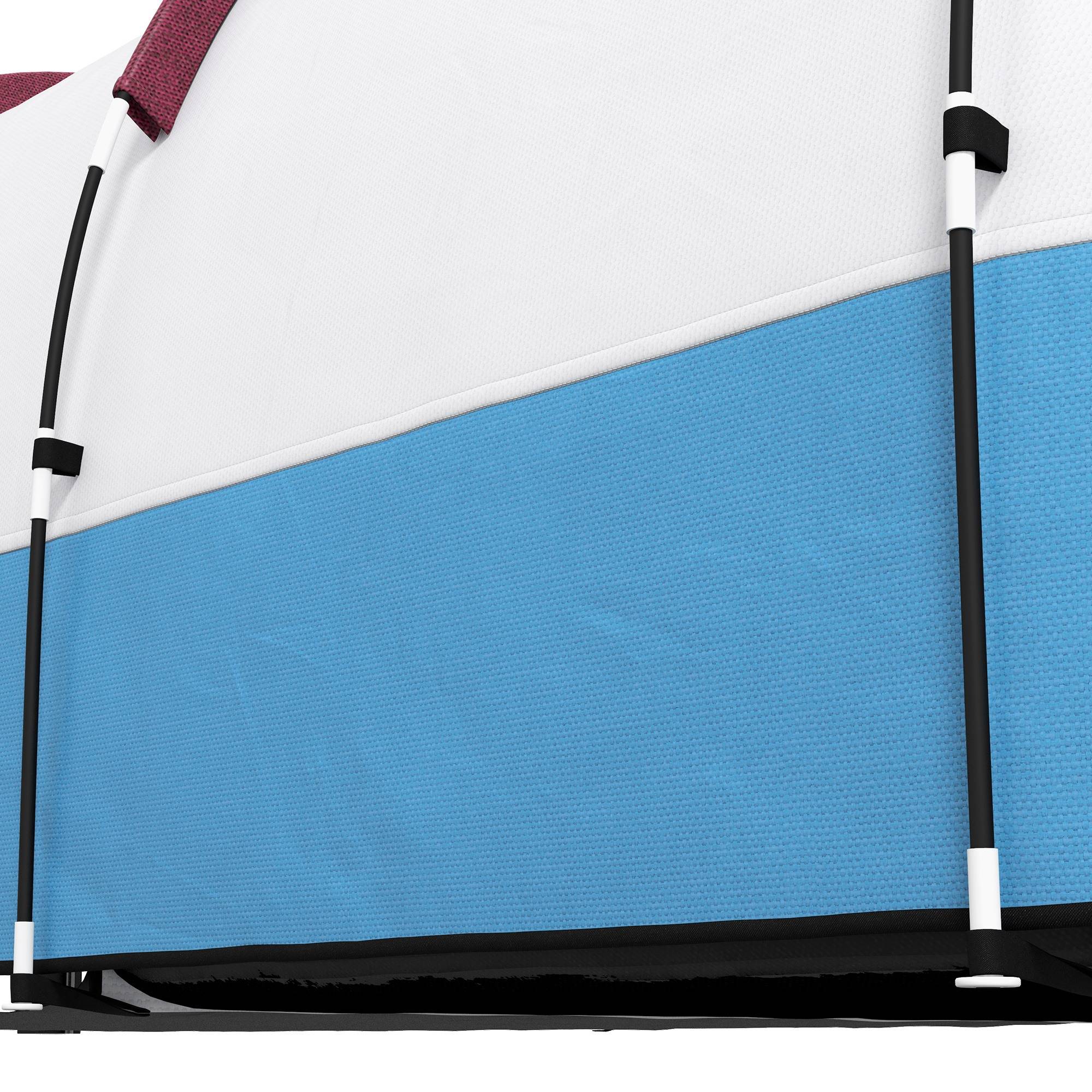 Tente de camping polyester rouge 420 x 200 x 150 cm - PANGIVO - Image 10