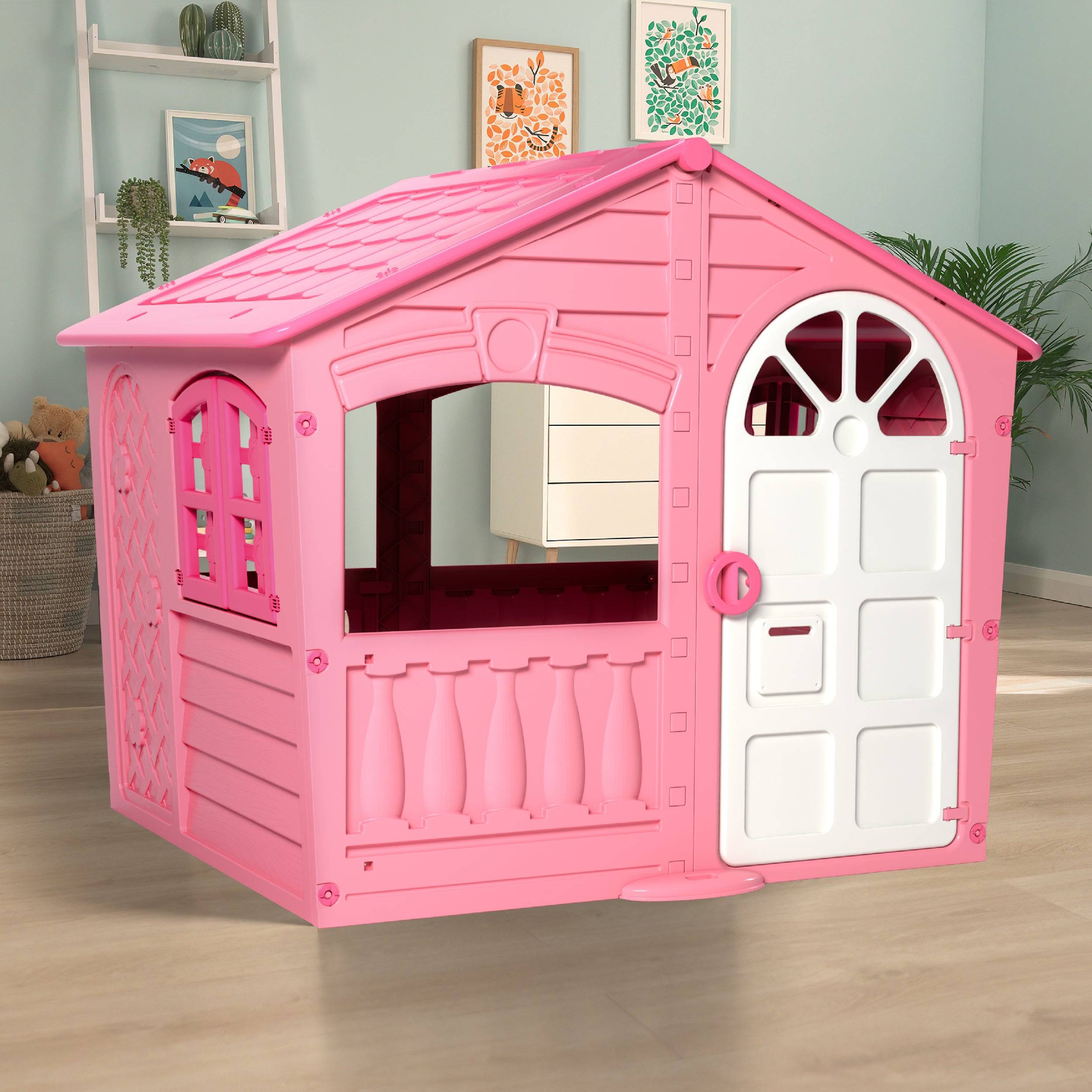Cabane enfant plastique rose BARBE À PAPA - Imagen 5