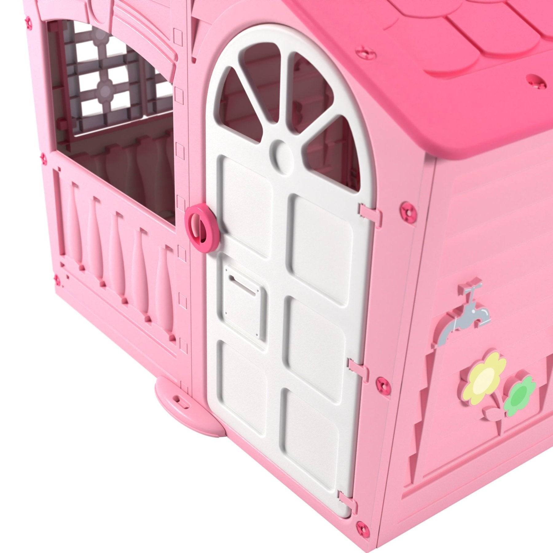 Cabane enfant plastique rose BARBE À PAPA - Imagen 6