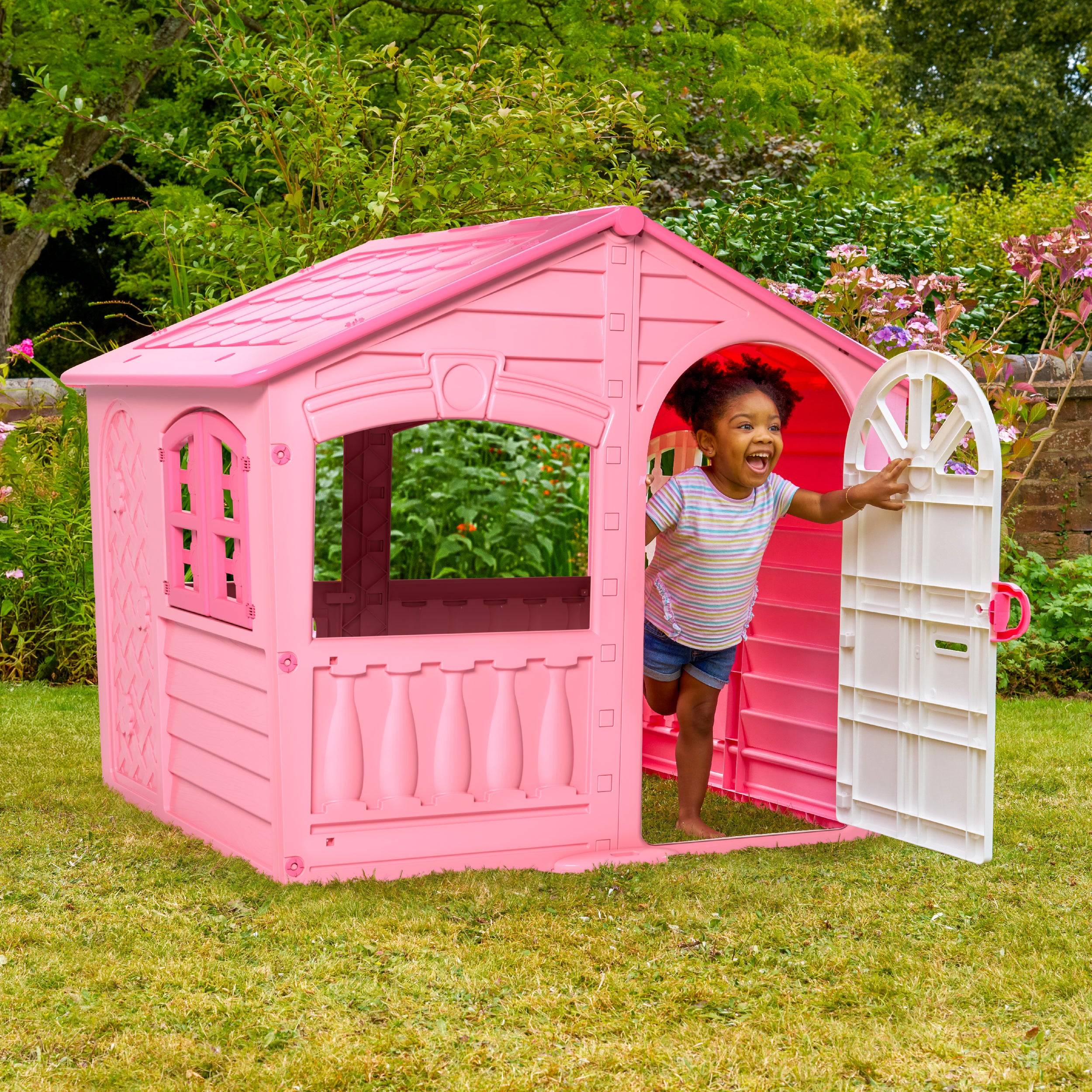 Cabane enfant plastique rose BARBE À PAPA - Imagen 4