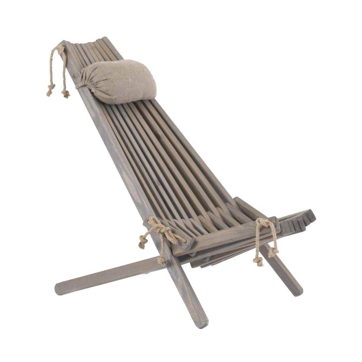 Ecofurn - Chilienne bois EcoChair (coussin offert) Pin Gris - Imagen 1