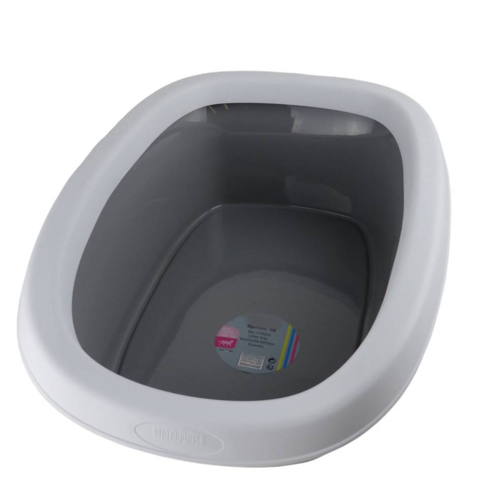 animallparadise - Bac a litière sprint 10 gris pierre 31 x 43 x 14 h pour chat - Imagen 6