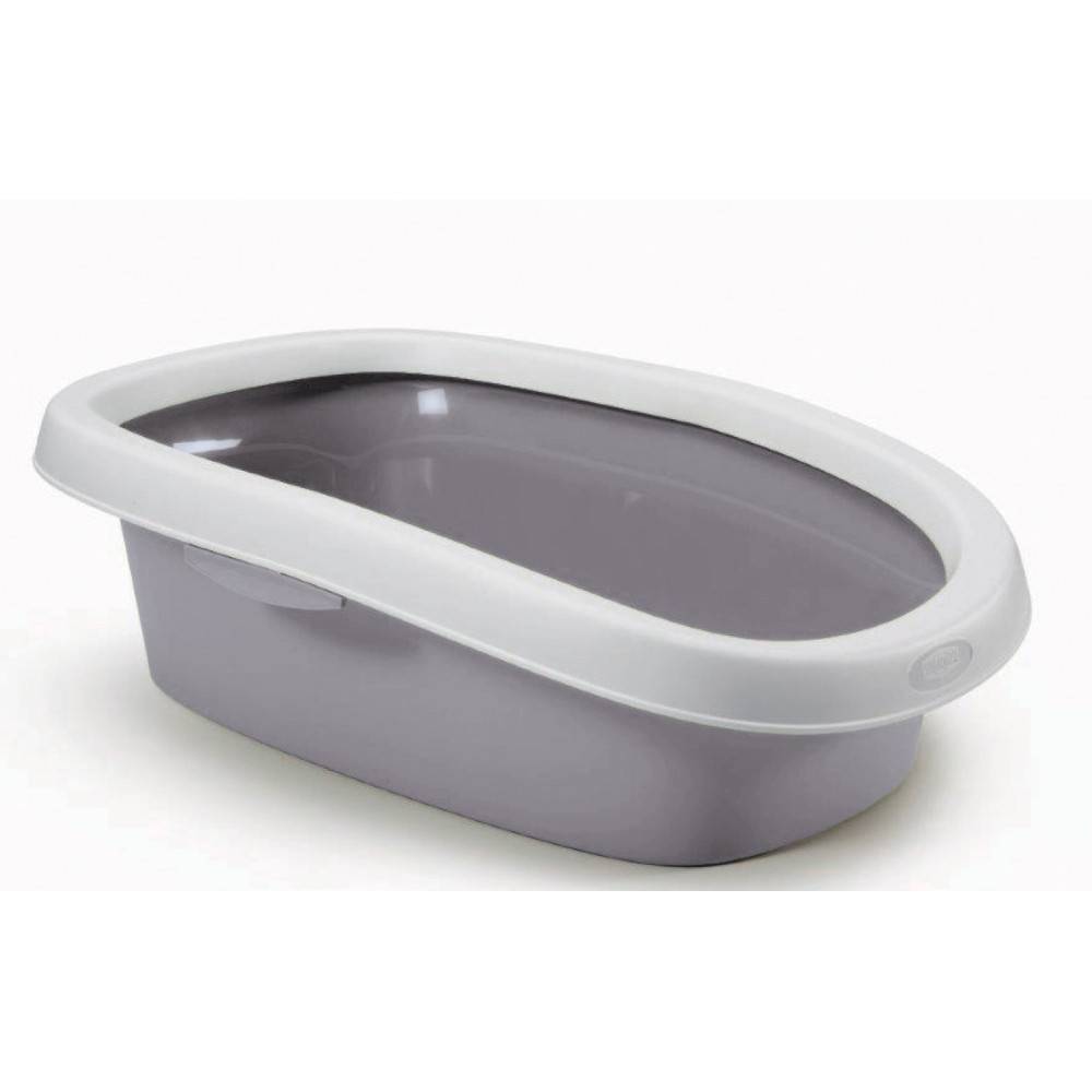 animallparadise - Bac a litière sprint 10 gris pierre 31 x 43 x 14 h pour chat - Imagen 2