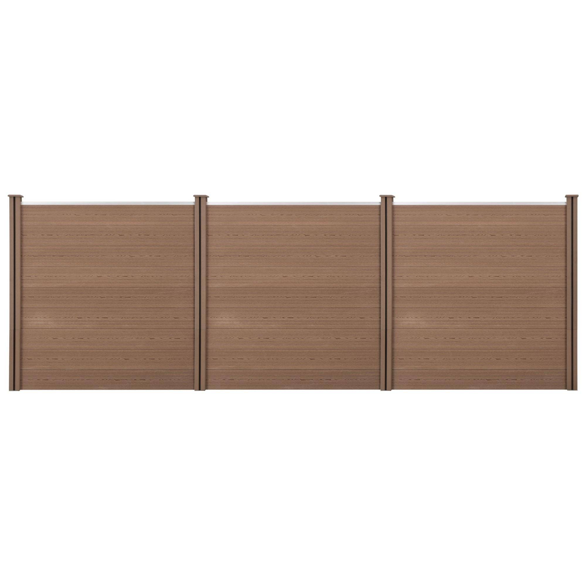 Helloshop26 - Clôture brise vue brise vent bois composite (wpc) brun 183 x 531 cm - Imagen 1