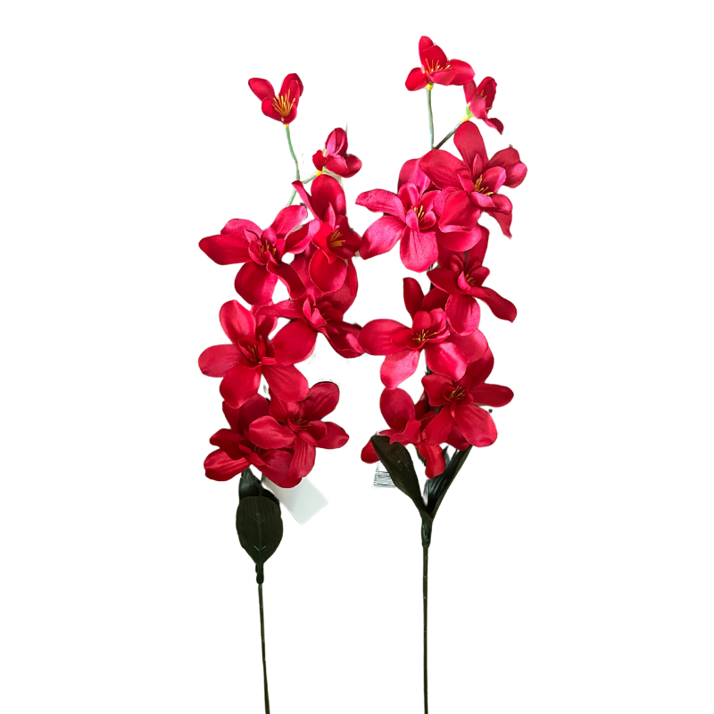 Orchidée Artificielle Rouge - Image 1