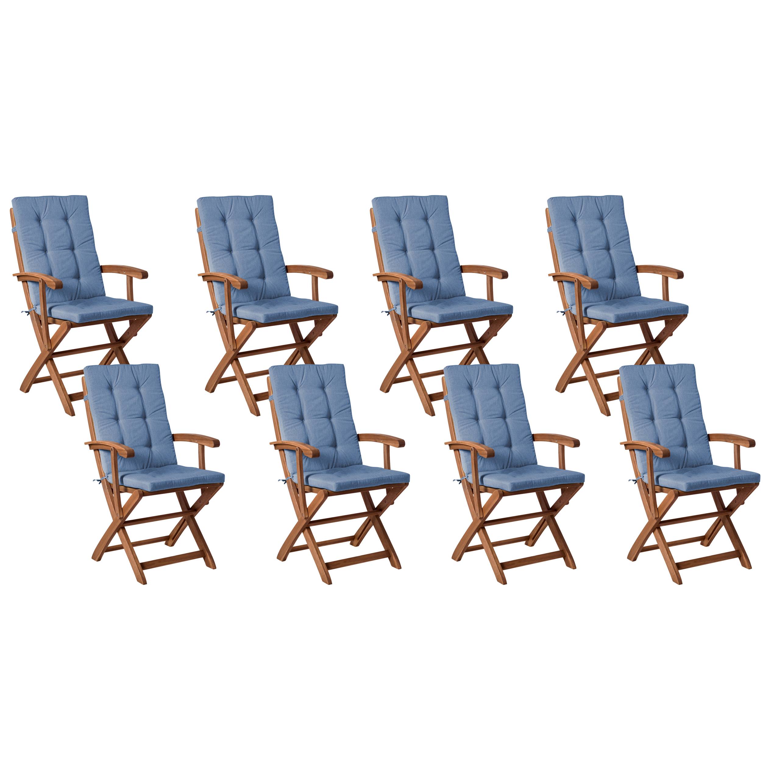 Beliani - Chaise de jardin Acacia Bleu MAUI PREMIUM - 46x48x92- Beliani - Image 2