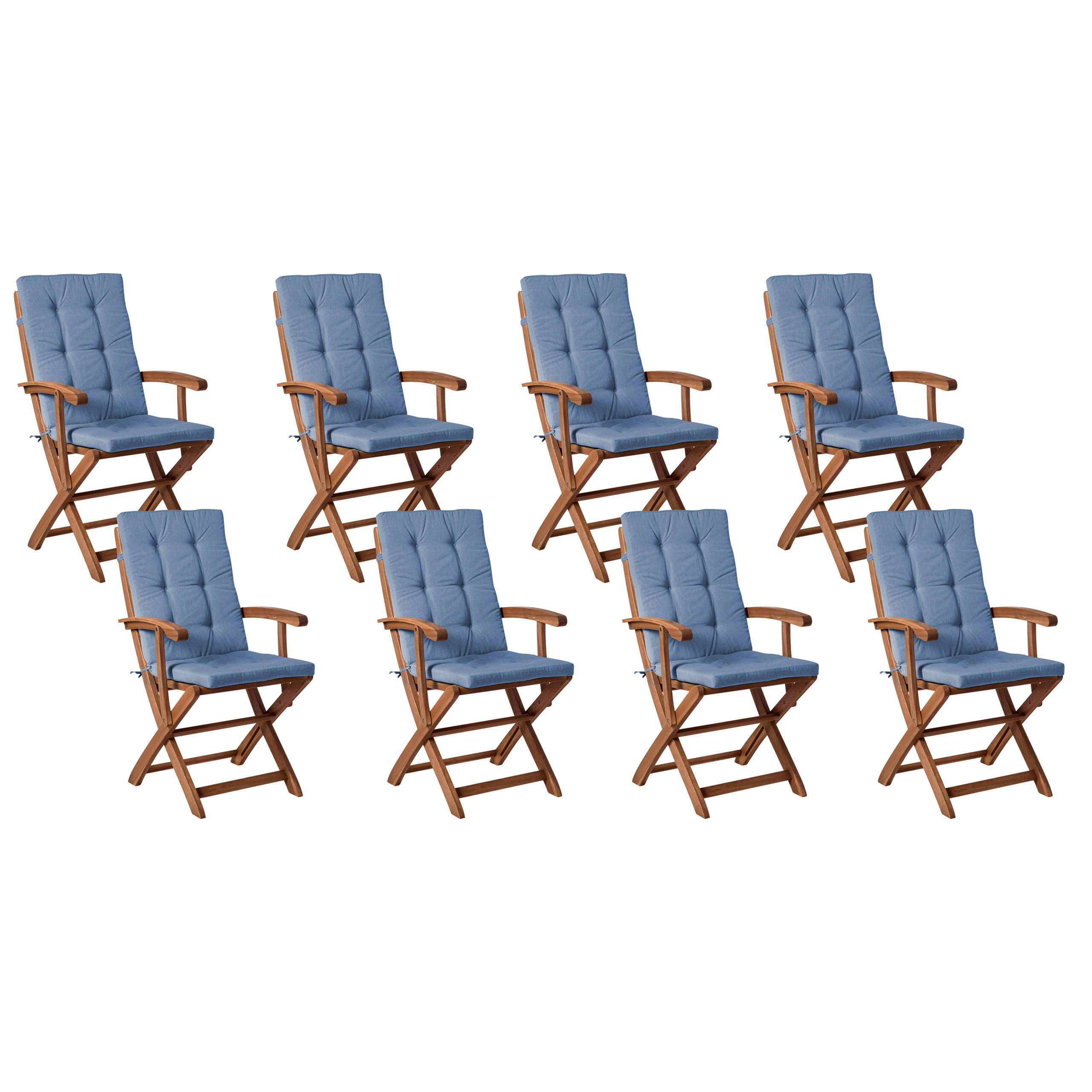 Chaise de jardin Acacia Bleu MAUI PREMIUM - Beliani