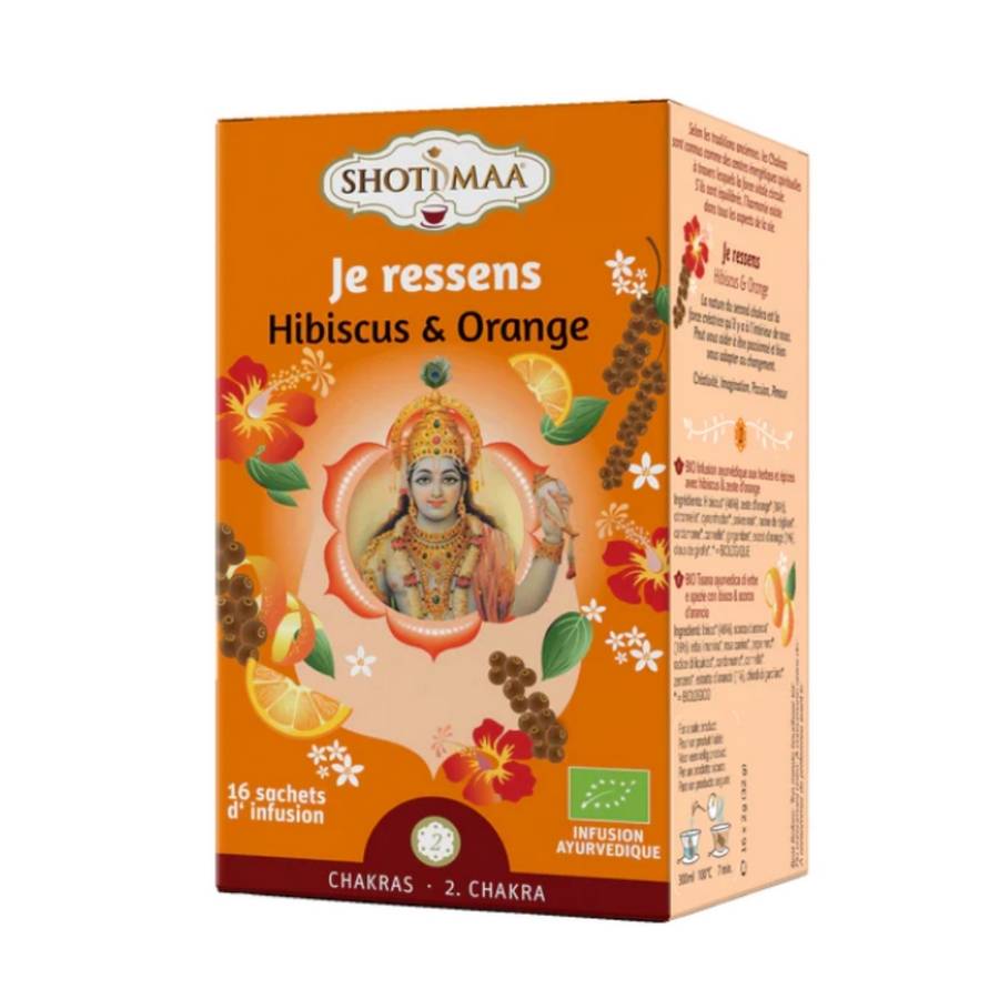 Tisane Bio Je Ressens Gamme Chakra - Saveurs épicées et acidulées - Éveille les sens - créativité, imagination, passion - Image 1