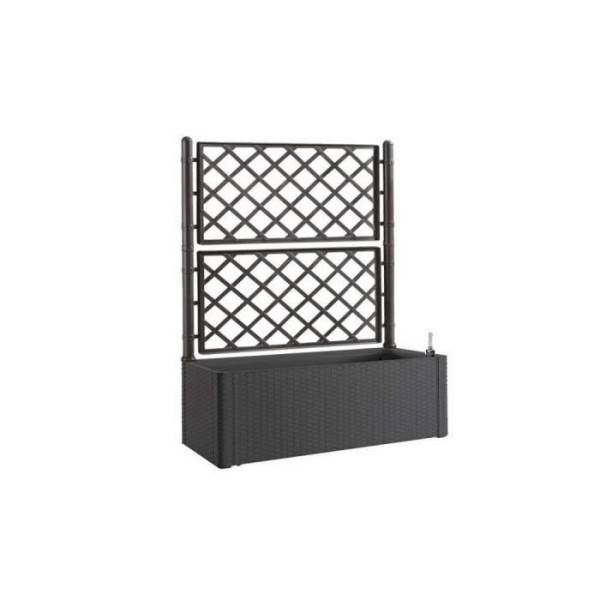 Stefanplast Bac A Fleurs Rectangulaire Natural Deluxe Avec Treillis - 100 X 43 X H 142 Cm - 90 + 6,5 L Dans La Reserve - Anthrac - Imagen 2