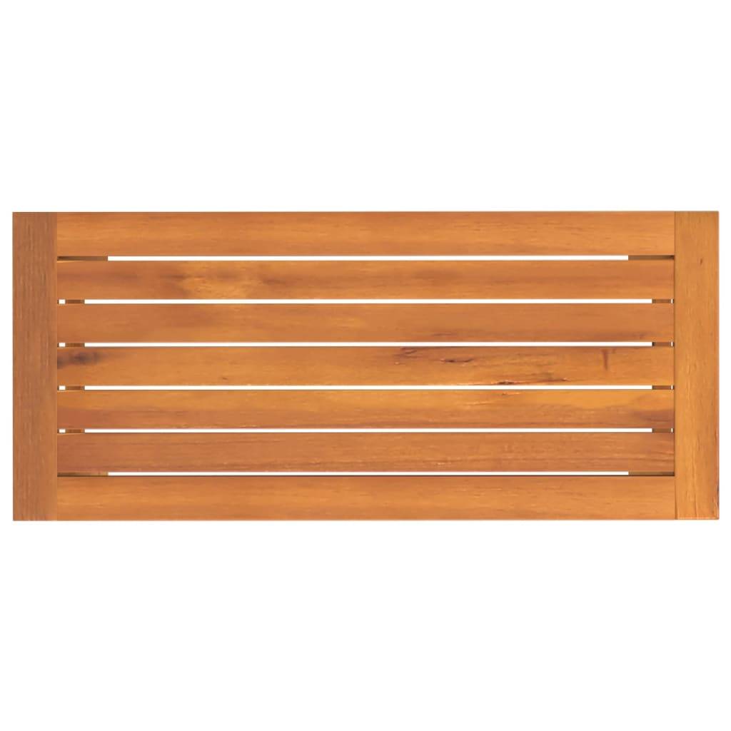 Helloshop26 - Banc de jardin meuble de patio d'extérieur terrasse 80 x 35 x 45 cm bois massif d'acacia - Imagen 4