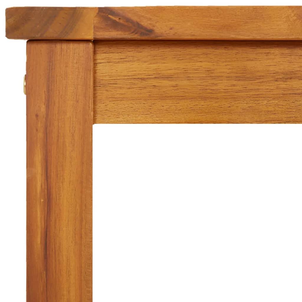 Helloshop26 - Banc de jardin meuble de patio d'extérieur terrasse 80 x 35 x 45 cm bois massif d'acacia - Imagen 5