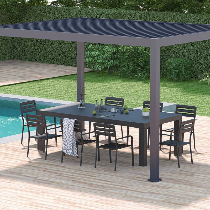 Autre - Pergola Bioclimatique Chalet-Jardin 3x4 - Anthracite - Imagen 1