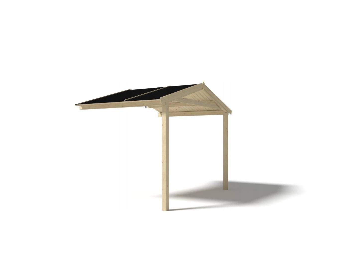 Altanka - Avant-toit en bois 3x3m pour le chalet de jardin 3m, couleur naturel - DOM394 - ALTANKA - Imagen 3