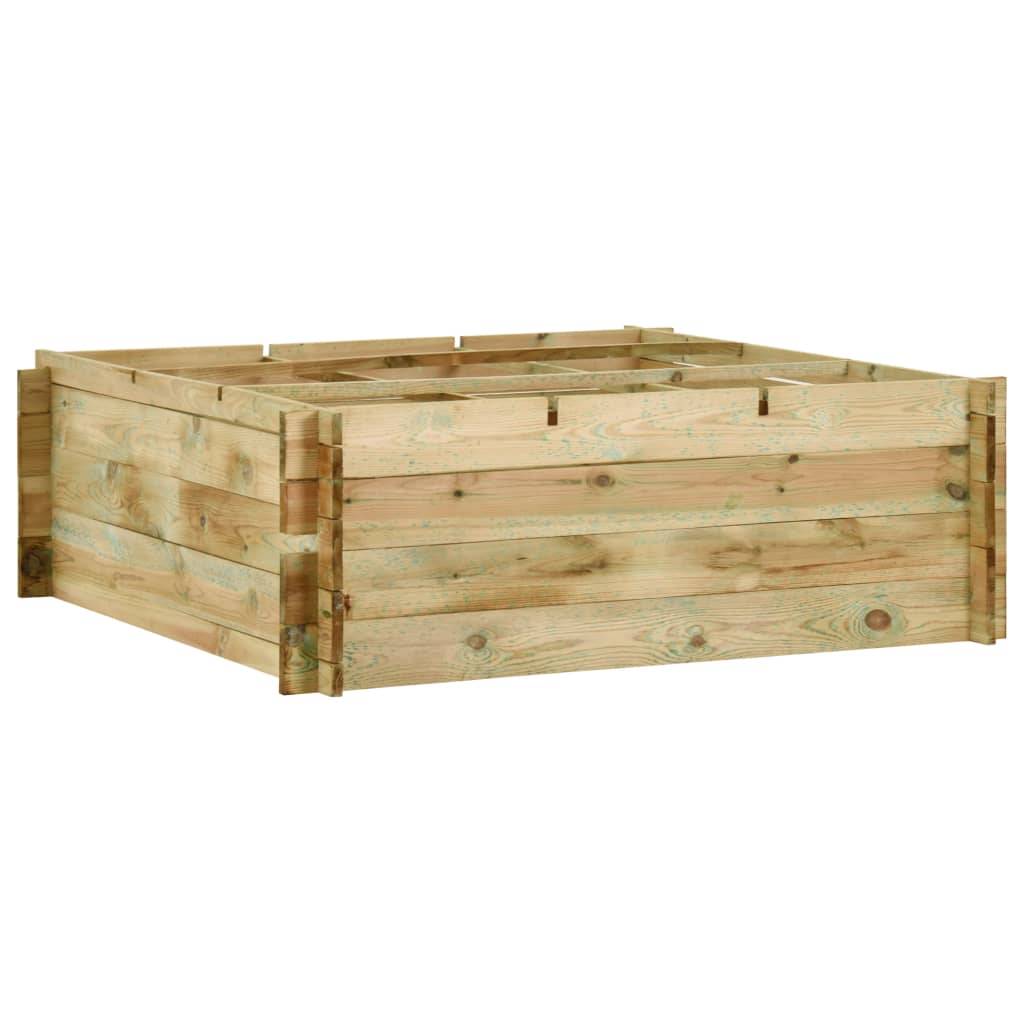 Helloshop26 - Jardinière pour légumes bois de pin imprégné 120 x 120 x 40 cm - Imagen 1