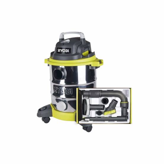Ryobi - Pack RYOBI Aspirateur eau et poussière RYOBI 1250W - 20L - RVC-1220I-G - 6 accessoires nettoyage automobile - RAKVA04 - Image 1