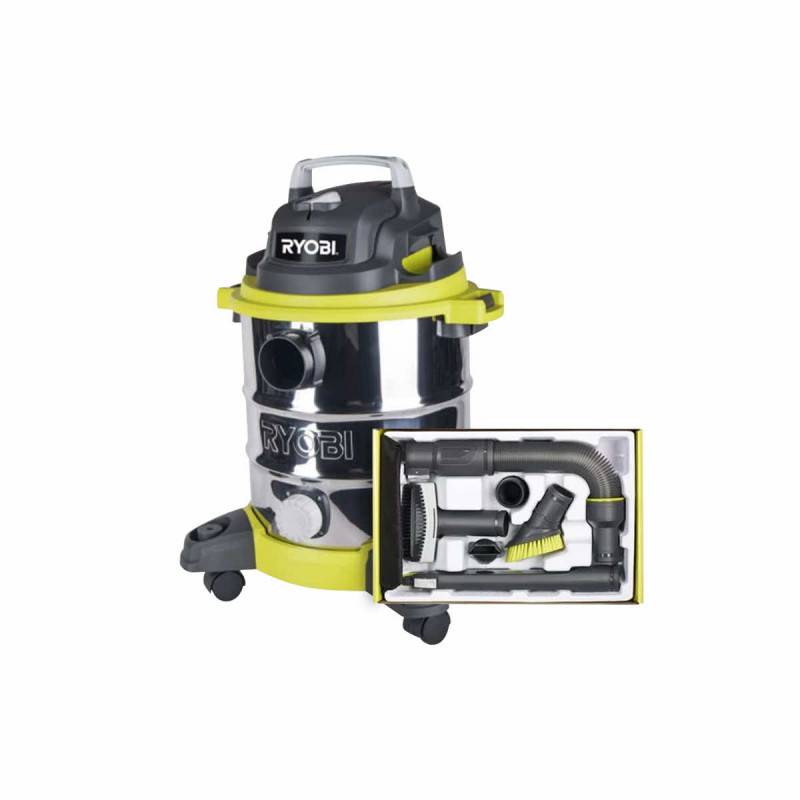 Ryobi - Pack RYOBI Aspirateur eau et poussière RYOBI 1250W - 20L - RVC-1220I-G - 6 accessoires nettoyage automobile - RAKVA04 - Image 1