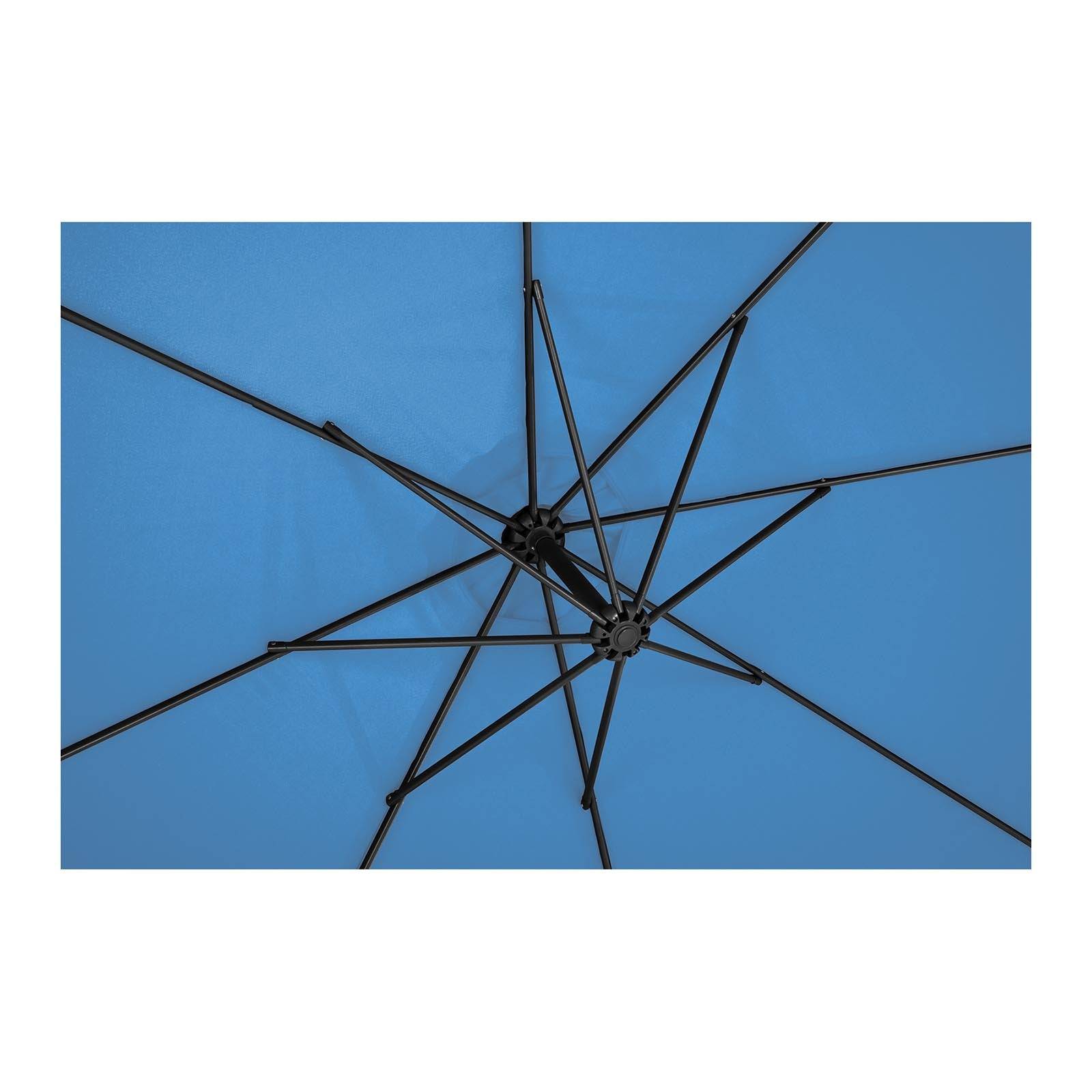 Helloshop26 - Parasol déporté rond diamètre 300 cm inclinable bleu - Imagen 4