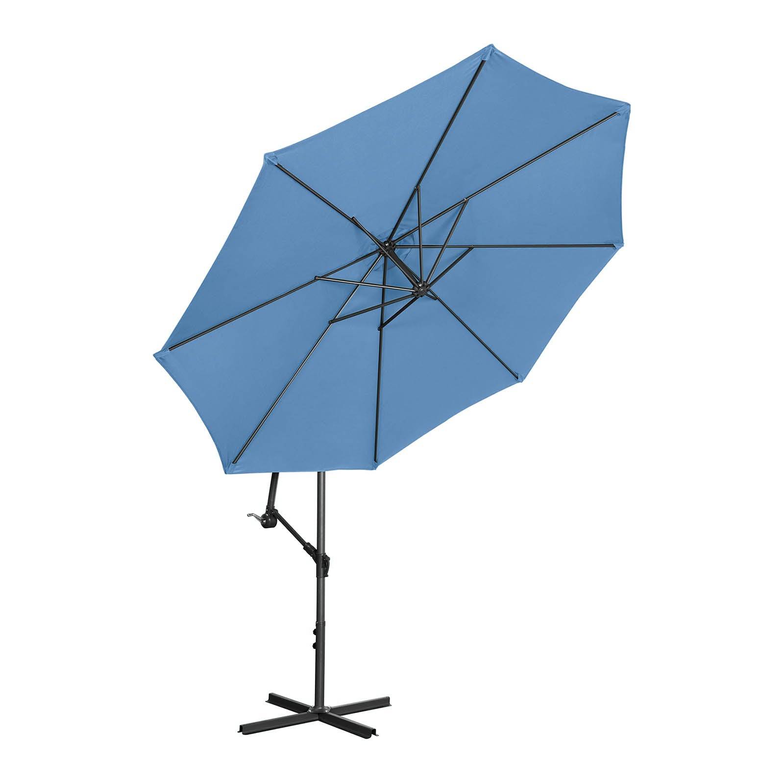 Helloshop26 - Parasol déporté rond diamètre 300 cm inclinable bleu - Imagen 2