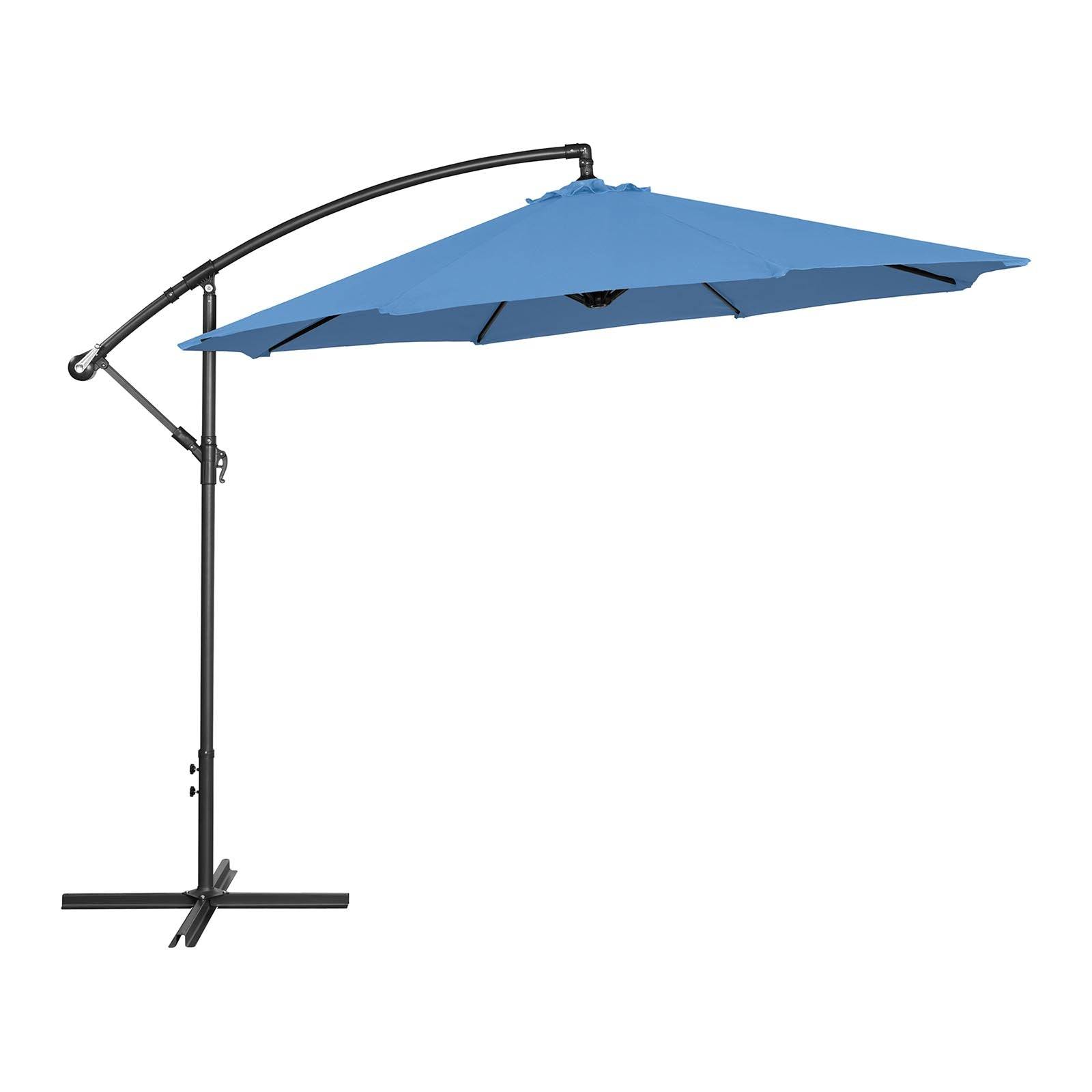 Helloshop26 - Parasol déporté rond diamètre 300 cm inclinable bleu - Imagen 1
