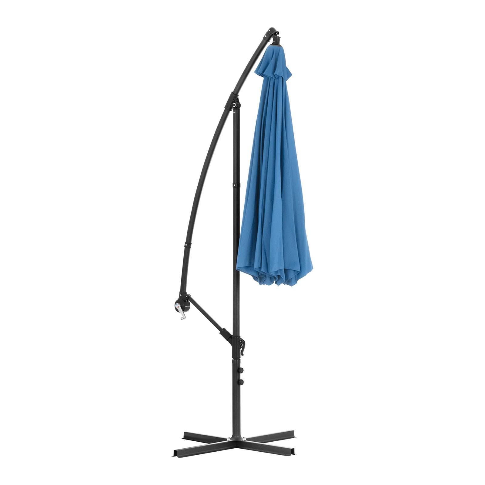 Helloshop26 - Parasol déporté rond diamètre 300 cm inclinable bleu - Imagen 3