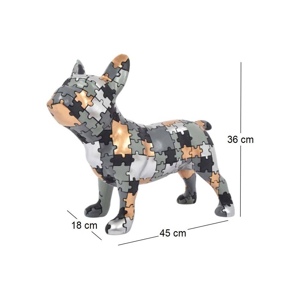Drimmer - Statuette bouledogue debout en polyrésine Puzzle Drimmer - Imagen 4