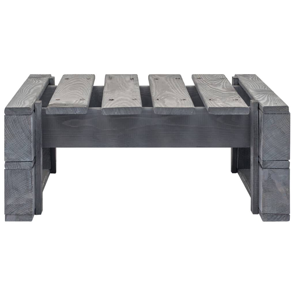 Pouf palette de jardin - canapé d'extérieur - Mobilier palette Bois de pin imprégné de gris - Image 4
